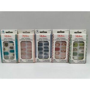 Sally Hansen Salon Effects Nail Polish Strips Ongles Adhésifs Nail Art‎ lot of 5